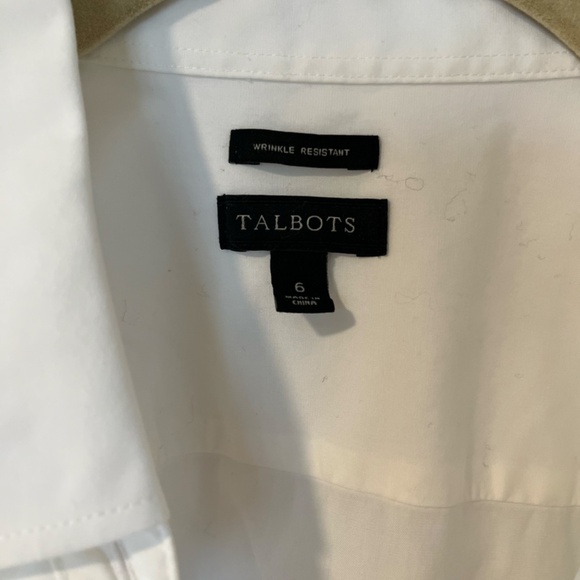 Talbots Wrinkle Resistant White Button Down Size 6 - Picture 3 of 4